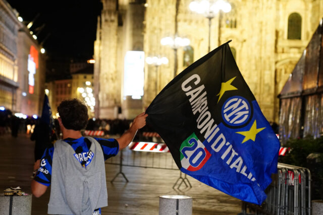 FC Internazionale Fans Celebrate Winnining The Serie A Title